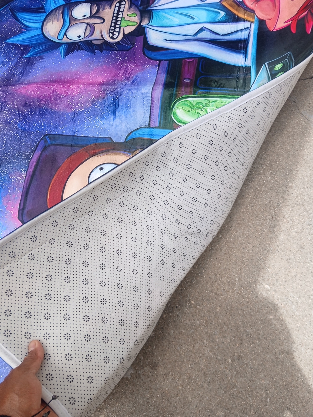 Rick and Morty Galaxy Throw Blanket - Colorful Animated Design - Picture 7 of 7